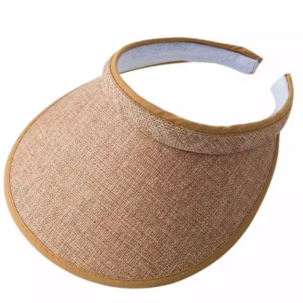 Women Summer Weave Straw Empty Top Beach cap
